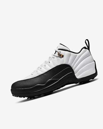 Nike Air Jordan XII Low Blancos Metal Dorados Negros | MX 3178